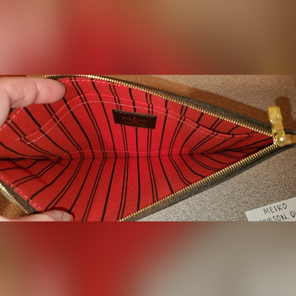 Louis Vuitton Neverfull MM GM Damier Ebene Pouch - Picture 10 of 12